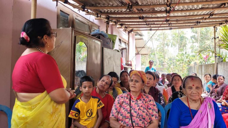 Formal and informal discussion about child marriage and aware them about legal provision with ToleBikas at mechinagar 9