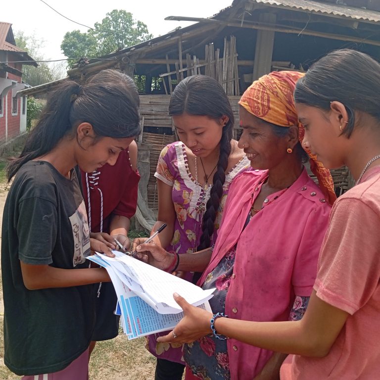 Door to door awareness program at Barhadashi RM.