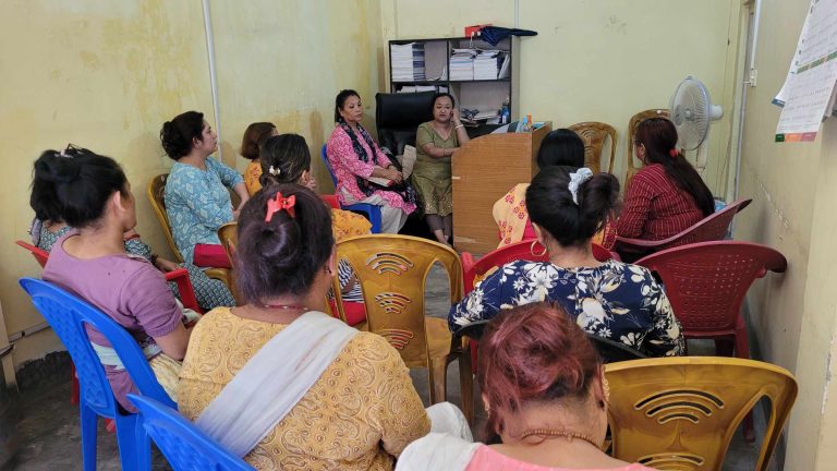 Formal and informal discussion about child marriage and aware them about legal provision with ToleBikas at Mechinagar – 6.